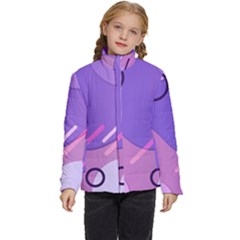 Colorful Labstract Wallpaper Theme Kids  Puffer Bubble Jacket Coat by Apen