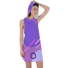 Colorful Labstract Wallpaper Theme Racer Back Hoodie Dress