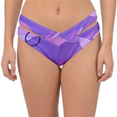 Colorful Labstract Wallpaper Theme Double Strap Halter Bikini Bottoms