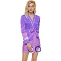 Colorful Labstract Wallpaper Theme Long Sleeve Satin Robe View1