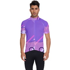 Colorful Labstract Wallpaper Theme Men s Short Sleeve Cycling Jersey