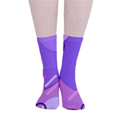 Colorful Labstract Wallpaper Theme Smooth Crew Length Tube Socks