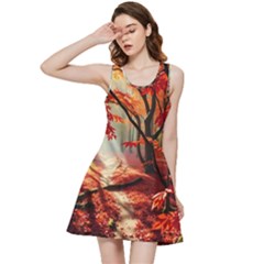 Forest Path Red Nature Inside Out Racerback Dress