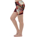 Forest Path Red Nature Lightweight Velour Yoga Shorts View2