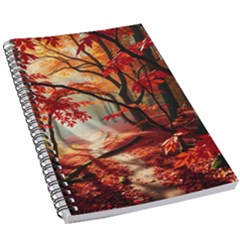 Forest Path Red Nature 5 5  X 8 5  Notebook