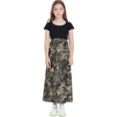 Camouflage Army Survival Uniform Kids  Flared Maxi Skirt