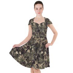 Camouflage Army Survival Uniform Cap Sleeve Midi Dress by Posterlux