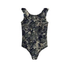 Camouflage Army Survival Uniform Kids  Frill Swimsuit