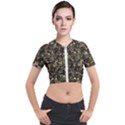 Camouflage Army Survival Uniform Short Sleeve Cropped Jacket View1