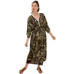 Camouflage Army Survival Uniform Grecian Style  Maxi Dress by Posterlux