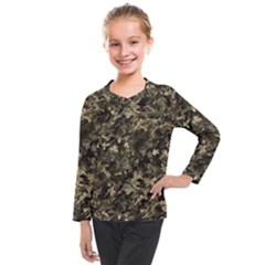 Camouflage Army Survival Uniform Kids  Long Mesh T-shirt