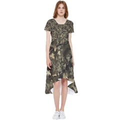 Camouflage Army Survival Uniform High Low Boho Dress by Posterlux