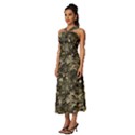 Camouflage Army Survival Uniform Sleeveless Cross Front Cocktail Midi Chiffon Dress View2