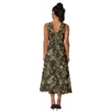 Camouflage Army Survival Uniform Sleeveless Cross Front Cocktail Midi Chiffon Dress View4