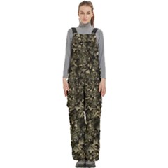 Camouflage Army Survival Uniform Women s Side Zip Front Pouch Ski And Snowboard Bib Pants	