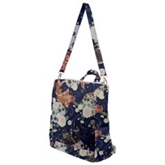 Japanese Wave Koi Illustration Pattern Crossbody Backpack