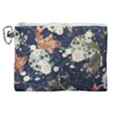 Japanese Wave Koi Illustration Pattern Canvas Cosmetic Bag (XL) View1