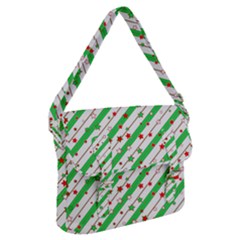 Christmas Paper Stars Pattern Texture Background Colorful Colors Seamless Buckle Messenger Bag by Ket1n9