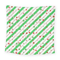 Christmas Paper Stars Pattern Texture Background Colorful Colors Seamless Square Tapestry (large)