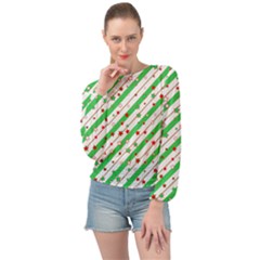 Christmas Paper Stars Pattern Texture Background Colorful Colors Seamless Banded Bottom Chiffon Top