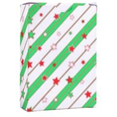 Christmas Paper Stars Pattern Texture Background Colorful Colors Seamless Playing Cards Single Design (rectangle) With Custom Box by Ket1n9