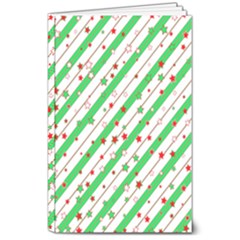 Christmas Paper Stars Pattern Texture Background Colorful Colors Seamless 8  X 10  Softcover Notebook by Ket1n9