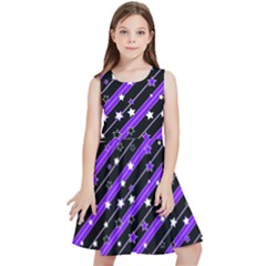 Christmas Paper Star Texture Kids  Skater Dress