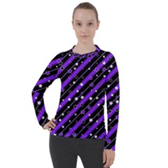 Christmas Paper Star Texture Women s Pique Long Sleeve T-shirt