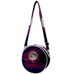 Dreamscape Oasis (ai+human) Crossbody Circle Bag