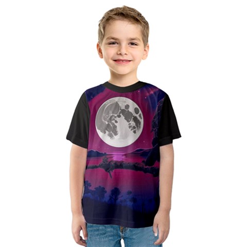 Dreamscape Oasis (ai+human) Kids  Sport Mesh T-shirt by dflcprintsclothing