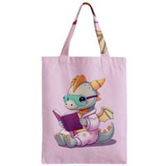 Baby Dragon Reading Zipper Classic Tote Bag