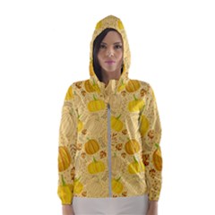 Pumpkins Autumn Fall Harvest Women s Hooded Windbreaker