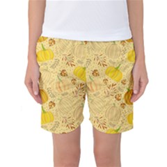 Pumpkins Autumn Fall Harvest Women s Basketball Shorts