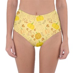 Pumpkins Autumn Fall Harvest Reversible High-waist Bikini Bottoms