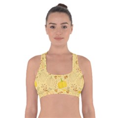 Pumpkins Autumn Fall Harvest Cross Back Sports Bra by Apenda