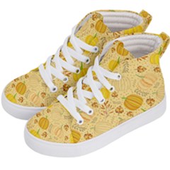 Pumpkins Autumn Fall Harvest Kids  Hi-top Skate Sneakers by Apenda