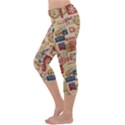 Letters Writing Paper Text Pattern Capri Yoga Leggings View2