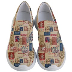 Letters Writing Paper Text Pattern Women s Lightweight Slip Ons