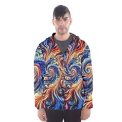 Colorful Motion Abstract Art Men s Hooded Windbreaker