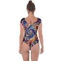 Colorful Motion Abstract Art Short Sleeve Leotard  View2