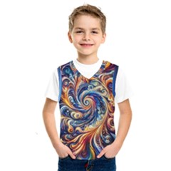 Colorful Motion Abstract Art Kids  Basketball Tank Top