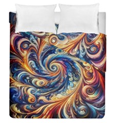 Colorful Motion Abstract Art Duvet Cover Double Side (queen Size)