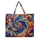 Colorful Motion Abstract Art Zipper Large Tote Bag View1