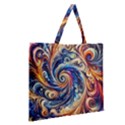 Colorful Motion Abstract Art Zipper Large Tote Bag View2