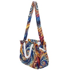 Colorful Motion Abstract Art Rope Handles Shoulder Strap Bag by ExtraGoodSauce