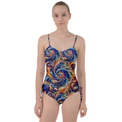 Colorful Motion Abstract Art Sweetheart Tankini Set by ExtraGoodSauce