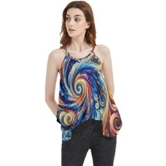 Colorful Motion Abstract Art Flowy Camisole Tank Top by ExtraGoodSauce