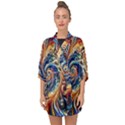 Colorful Motion Abstract Art Half Sleeve Chiffon Kimono View1