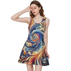 Colorful Motion Abstract Art Inside Out Racerback Dress