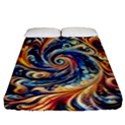 Colorful Motion Abstract Art Fitted Sheet (California King Size) View1